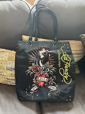 Ed Hardy By Christian Audigier  Love Kills Slowly  Tote Bag - Black Panther • $15