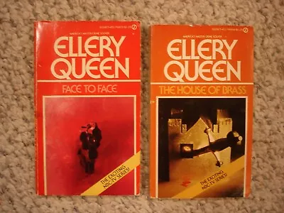 Lot Of 2 TV Tie In Ellery Queen PBs Face To Face & The House Of Brass Signet • $13