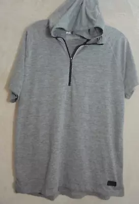 MSX Michael Strahan Mens Medium 1/4 Zip Pullover Short Sleeve Hoodie Gray • $11.66