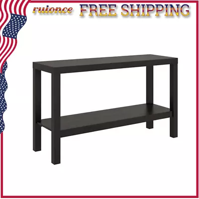 Black Oak Console Table Accent Side Stand Entryway Hallway Display Sofa Table • $71.40