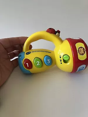 VTech Spin And Learn Color Flashlight Toddler Learning Toy Working Light Use • $9
