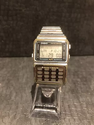 Vintage Casio DBC-610 Chrome 1985 Data Bank Calculator Digital Watch • $37.83