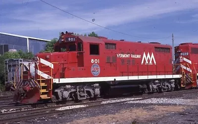 Vermont Railway GP18 801 At Rutland Vermont Slide. • $3