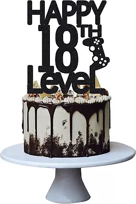 Level 18th Birthday Cake Topper - Video Game Theme Party Decoration Handmade (B • £26.41