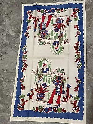 Vintage Kitchen Towel 1950-1960’s Southwest Mexican Theme 15x27 • $15