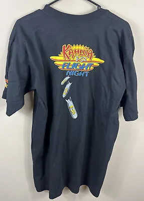 Vintage KAHLUA B-52 FLIGHT NIGHT T-SHIRT SIZE Lrg Alcohol Promo 90s Tee • $18