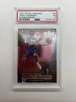 1997 Tracy Mcgrady Metal Universe #36 RC PSA 5 • $12