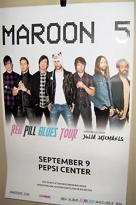 MAROON 5 In Concert Show Poster Denver Co September 9th 2018 Adam Levine COOL • $22