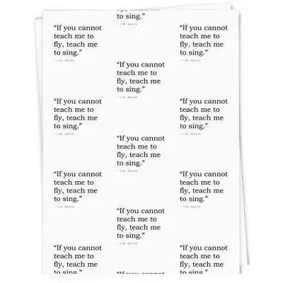 Music J.M. Barrie Quote Gift Wrap / Wrapping Paper / Gift Tags (GI231427) • £3.99