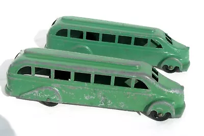 Vintage Metal Master 7  Green Streamline Buses (2) • $50.96