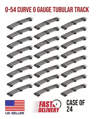 Case Of 24 O-54 Curve O Gauge O Scale Tubular Train Tracks NEW • $85.46