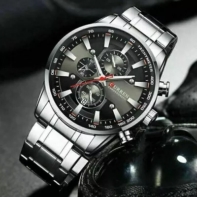 $35.79 • Buy CURREN Men's Business Watch Steel Chronograph Date Analog Quartz Wrist Watches