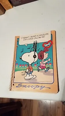 Vintage Peanuts Snoopy Spiral Notebook  Plymouth School Supplies • $6.95