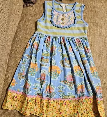Matilda Jane Dress Girls 6 Home Sweet Home Fit Flare • $20
