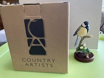 Great Tit Bird On Hazlenuts FigureOrnamentCountry ArtistsCA06486Boxed • £10