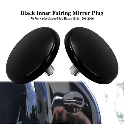 Black Inner Fairing Mirror Mounting Hole Plug Fit For Touring Batwing FLHT 96-16 • $6.99