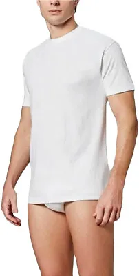 Roundtree & Yorke Mens Tall 3 Pack Crew Neck Cotton Undershirts T-Shirts 2XLT. • $28.98