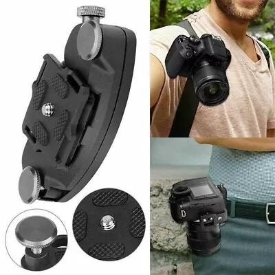 SLR Camera Clip Quick Release Waist Belt Holster Backpack Hanger Quick Strap New • £9.96