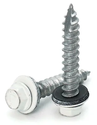 #14 Hex Washer Head Roofing Screws Mechanical Galvanized | White Finish • $240