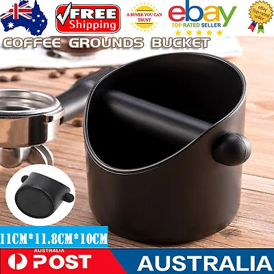 $27.99 • Buy Coffee Waste Container Grinds Knock Box Tamper Tube Bin Bucket Espresso Grind AU