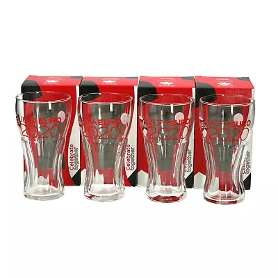 4 X Euro 2020 COCA COLA  Football European Cup Glasses New & Boxed. Memorabilia • £12.99