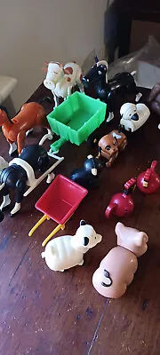 Vtg Fisher Price Little People Lot 13 Farm Animals Henspighorselambcowdog • $14.99