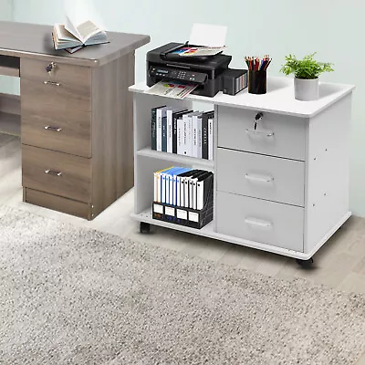 Mobile File Cabinet Rolling Printer Stand Open Storage Shelf Cabinets 2 Shelves • $63.65