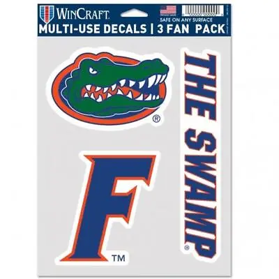 Florida Gators Multi Use Fan 3 Pack Decal Set [NEW] NCAA Sticker Emblem Car • $5.95