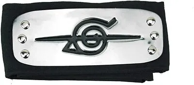 UK Seller Naruto Anti Konoha Itachi Metal Plated Headband Forehead Cosplay Black • £3.99