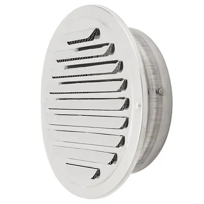 Stainless Steel Air Vent Grille With Fitting Flange And Metal Fly Screen / Mesh • £44.49