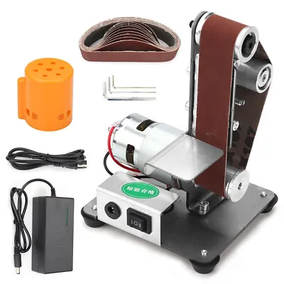 Mini Electric Belt Sander Bench Grinder Polishing Grinding Machine Power Tool • $10.37