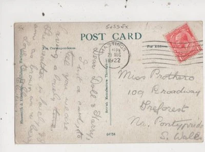 £3.29 • Buy Miss Prothero Broadway Treforest Pontypridd 1922  870a