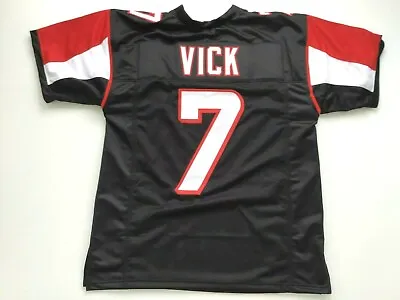 UNSIGNED CUSTOM Sewn Stitched Michael Vick Black Jersey - M L XL 2XL • $35.99