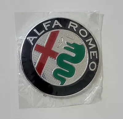 2X 74mm FOR ALFA ROMEO STYLE EMBLEM BADGES GT 147 159 MITO GIULIETTA BONNET AU • $18.99