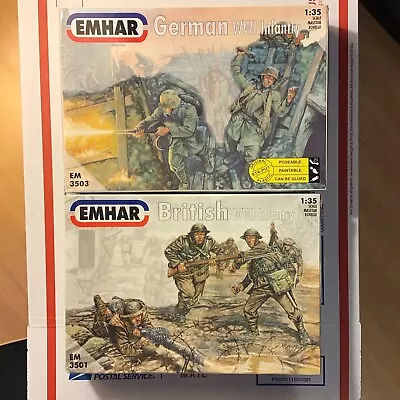 Emhar 1/35 Scale WWI British (EM 3501) & German Infantry (EM 3503) • $7.50