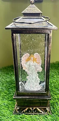 Winter Lane Christmas Musical Glitter  Snow Globe Angel Lantern New Open Box • $35.21