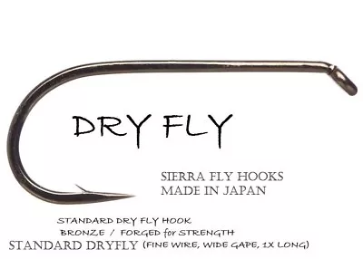 Standard Dry Fly Hooks (Made In Japan) Fine Wire Wide Gap D31 (94840) #24 - #6 • $4.50