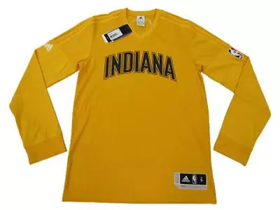 NEW Indiana Pacers Mens Size S-M-L-XL-2XL Adidas Climalite Long Sleeve Shirt $70 • $16.99