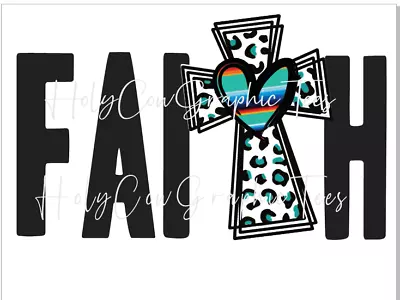 Sublimation Transfer Design Faith Cross Serape Leopard Western Heat Transfer • $2.50