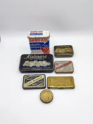 1930s Vintage French Medicine Tin Boxes Medical Collectibles  • $15.87