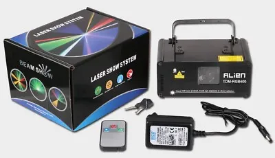 £189 • Buy ALIEN Remote 3D RGB 400mW DMX 512 Laser Scanner Projector Stage Lighting Effect