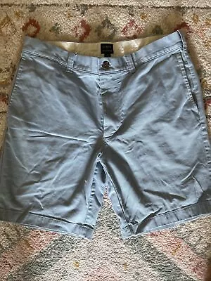 J. Crew Mens 32 9  Inseam Oxford Chino Shorts Casual Blue Flat Front • $11