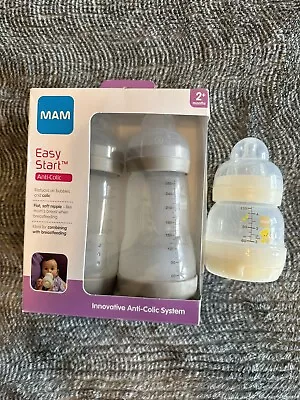 3 MAM Easy Start Anti-Colic Baby Bottles 9 Oz (2 Count) & 4oz (1 Count) • $0.99