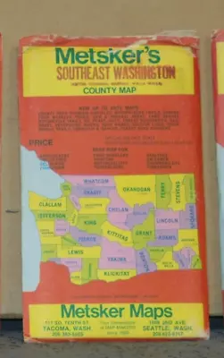 Mid 1980's Metsker Map Of Southeast Washington • $7.99