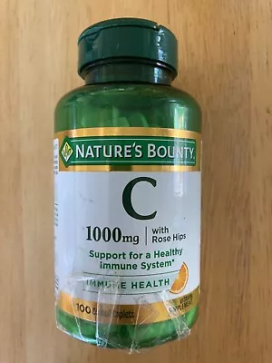 Nature's Bounty Vitamin C Supplement 1000mg 100 Caplets W/ Rose Hips • $10.95