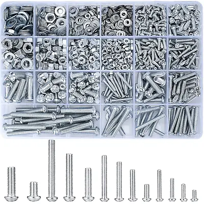 1080 Pcs Screws Bolts And Nuts Assortment Kit Metric Machine Screws And Nuts... • $21.34