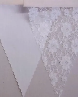 Wedding White Lace & Cotton Bunting Per Metre BARGAIN PRICE Parties Reception • £0.99