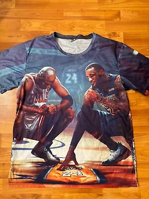 Michael Jordan And Lebron James Shirt Very Rare! 2XL Kobe Bryant Tribute • $6.50