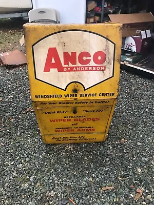 Large VINTAGE ANCO WIPER DISPLAY SERVICE CART PARTS CABINET SIGN 45x24x24 • $165