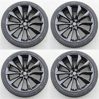 SET(4) 22  22x9/22x10 5x120 Wheels & Tires Pkg Fit Tesla Model X Turbine • $1989.10